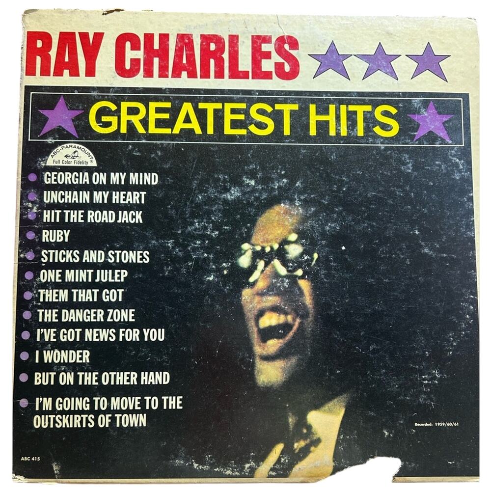 Ray Charles Greatest Hits Vinyl Record